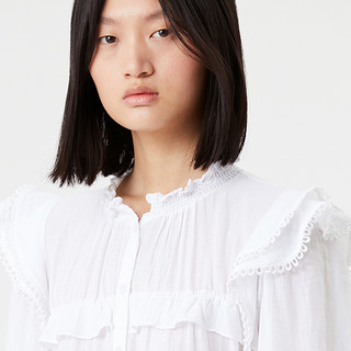 MARANT ETOILE新品GILATEDY气质法式荷叶边上衣女