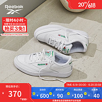 Reebok 锐步 Club C 85 中性运动板鞋 AR0456 白/绿 43