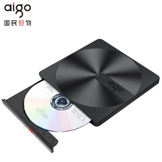 aigo 爱国者 8倍速 外置光驱 外置DVD刻录机 移动光驱 外接光驱 黑色(兼容Windows/苹果MAC双系统/G300)