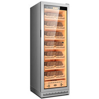 茄龙(CIGARLOONG)雪茄柜家用智能变频恒温恒湿雪茄保湿柜德国压缩机风冷无霜保湿柜CL-188W1 银色不锈钢雪松木内胆款