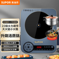 SUPOR 苏泊尔 升降汤蒸锅火锅电磁炉套装 渣料分离 2200W大火力低辐射 定时煎炸涮煮多功能 C22-IH70E