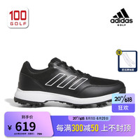 阿迪达斯 (adidas)高尔夫球鞋男23新品TECH RESPONSE时尚运动男钉鞋 黑色 41码