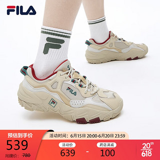 FILA 斐乐官方女鞋老爹鞋 2023轻便减震户外跑步鞋运动鞋掠夺者 2