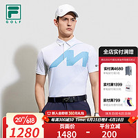 FILA 斐乐 GOLF x McLAREN迈凯伦联名系列23年夏季男士菁英短袖POLO衫 玉石白-WT 175/96A/L