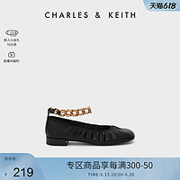 CHARLES & KEITH CHARLES&KEITH;女鞋CK1-70380900粗链条腕带饰低跟单鞋