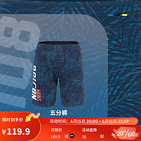 迪卡侬男士泳裤沙滩裤大码NABD深蓝字母-五分裤L-44(150-160斤)4396591