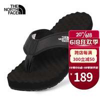北面人字拖男鞋TheNorthFace户外运动休闲轻便沙滩鞋透气居家浴室拖鞋 KY4/黑色 43