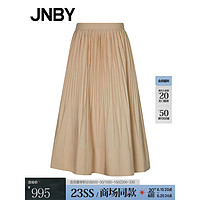 江南布衣（JNBY）JNBY/江南布衣23夏新品半身裙百褶府绸挺括5N5D16110 270/青卡其 S