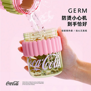 格沵（germ）可口可乐联名吸管杯女高颜值杯子防烫随身咖啡杯400ML-啵啵杯冰粉