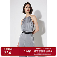 ochirly欧时力 仿醋酸吊带背心女2023新款春装千禧炸街 灰色030 L(170/92A)