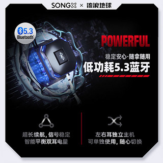 SONGX 流浪地球联名蓝牙耳机无线主动降噪蓝牙5.3运动跑步游戏音乐耳机