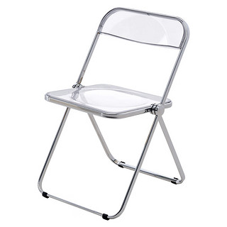 全友家居 折叠椅现代简约便携可折叠收纳电镀金属框架家用椅DX118010