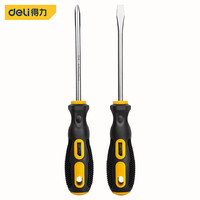 得力(deli)2件套螺丝批套装 家用螺丝刀小起子改锥多功能维修工具 DL260002B
