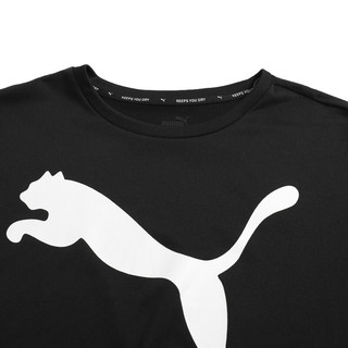 彪马（PUMA）T恤男士夏季凉感新款运动服半袖跑步冰丝薄款透气纯黑色速干短袖 588860-01 XS