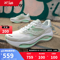 saucony 索康尼 火鸟3跑鞋夏季新品透气训练跑步运动鞋子男女同款 白绿(女款) 37