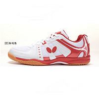 蝴蝶（Butterfly）儿童乒乓球鞋塑胶防滑魔术贴男女运动鞋 2023CHD-6白红色 32