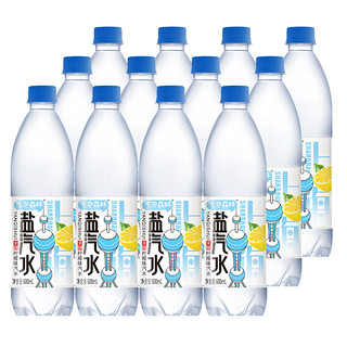 盐汽水饮料柠檬味汽水600ml*12瓶装夏季解渴上海风味饮品整箱批发