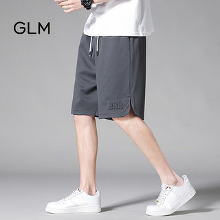 GLM森马集团品牌短裤男夏季薄款潮流百搭运动跑步五分裤 深灰 XL