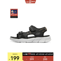 斯凯奇(Skechers)男鞋户外沙滩鞋透气软底魔术贴凉鞋237286父亲节礼物 黑色/BLK 46