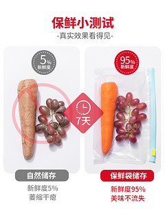 密封袋保鲜袋加厚食品级家用冰箱收纳自封袋拉链式带封口塑封袋子 1 小号盒装30只