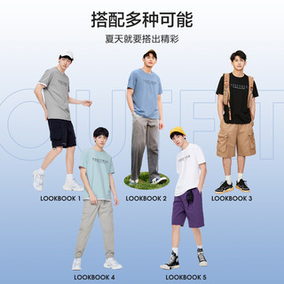 森马 Semir短袖T恤男女夏天黑色上衣情侣装夏季宽松白色体恤衫 G款-女T-黄绿4038 合体版 L