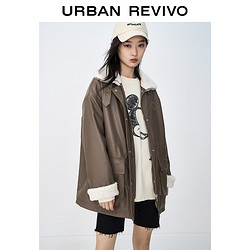 URBAN REVIVO 女士毛绒翻领外套 WV44R1EE2000