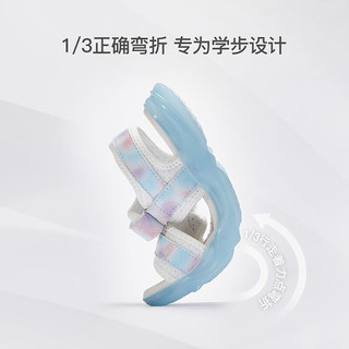 戴维贝拉 DAVE＆BELLA）女童凉鞋软底儿童运动鞋休闲中大童鞋子洋气2023夏季新款女孩童鞋 夹花蓝 28(鞋内长18.0cm)