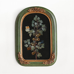 加安加麗 法式植物花卉拱形框美式掛畫