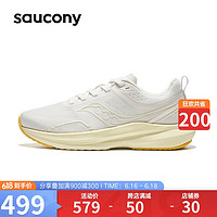 Saucony索康尼蜂鸟3跑鞋女轻量透气减震跑步鞋慢跑运动鞋白黄37.5