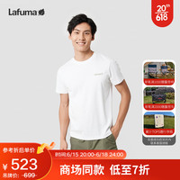 LAFUMA乐飞叶短袖T恤 户外男士夏季印花时尚休闲运动上衣 LMTS3BS29 日光白WT 175/96A(48)