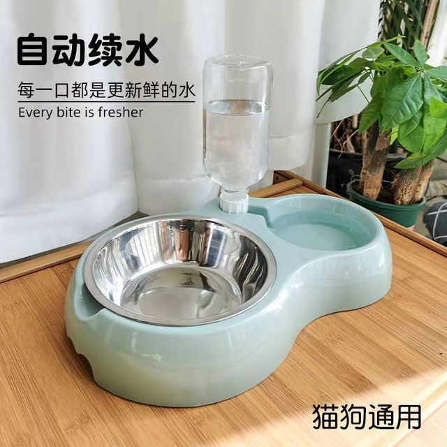 团子先生 狗盆狗碗猫碗双碗自动饮水猫盆食盆防打翻宠物碗猫咪狗狗用品大全