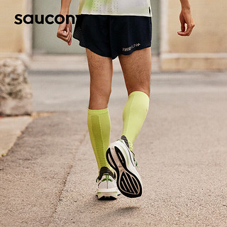 saucony 索康尼 胜利21跑鞋男减震透气跑步鞋训练运动鞋白绿40