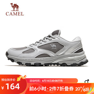 骆驼（CAMEL）运动鞋男女鞋网面透气休闲舒适跑鞋X13S09a7020 纳多灰