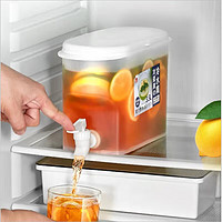 冷水桶放冰箱柠檬冷水冷泡瓶冰水茶壶带水龙头冷水壶 3.5L塑封包装.
