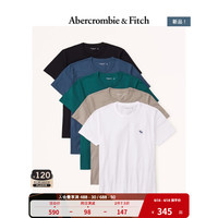 Abercrombie & Fitch 男装套装 5件装美式休闲活力简约运动圆领短袖T恤 326901-1 青绿色 M (180/100A)