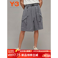 Y-3UTLY SHORTS y3新款短裤男士宽松工装休闲38HZ8858 灰色 M