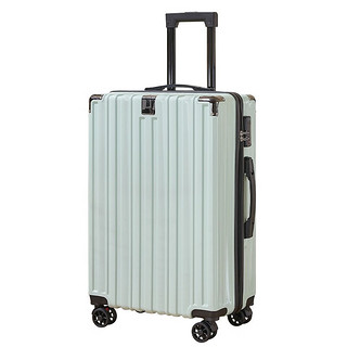 COW行李箱轻便登机箱拉杆箱旅行箱拉链密码箱清新行李箱 C-1698 薄荷绿 24寸 可托运