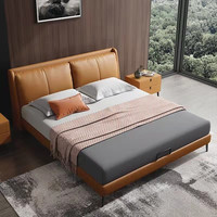 奈高NG皮艺床软包床现代简约皮床公寓软床卧室双人床1米8款dk506