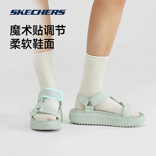 SKECHERS 斯凯奇 女子时尚休闲轻便厚底凉鞋113746 薄荷色/MNT 37