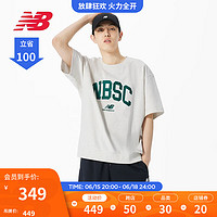 NEW BALANCE NB官方23新款男款圆领百搭印花运动休闲短袖卫衣 OA XL