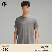 露露乐蒙lululemon丨License to Train 男士运动短袖 T 恤 LM3EJWS 黑色/米白色 L
