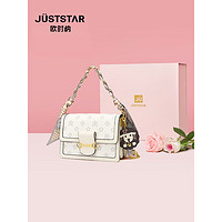 JustStar 欧时纳 JUST STAR欧时纳包包女包2023新百搭单肩斜挎女生包包小众轻奢女士小方包