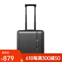 新秀丽Samsonite拉杆箱18万向轮旅行箱出差行李箱登机箱机长箱 黑色 18寸