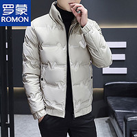 ROMON 罗蒙 立领羽绒服男士轻薄白鸭绒冬装时尚加厚保暖休闲修身男士外套