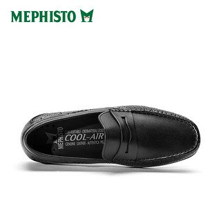 马飞仕图（MEPHISTO）一脚蹬男鞋打孔透气懒人鞋豆豆鞋MK-ALYON 38111(啡色) 38.5