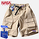 NASA联名美式工装短裤男士夏季新款潮牌宽松直筒休闲裤街头五分裤