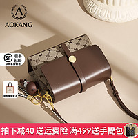 AOKANG 奥康 单肩包2022新款斜挎包原创印花设计女包通勤时尚百搭小方包潮