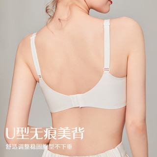 Carey Kay品牌内衣女超薄兔耳朵文胸聚拢上托大胸显小调整型性感蕾丝胸罩 迷你白 75=34(AB通杯)