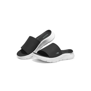 斯凯奇（Skechers）男士轻质拖鞋缓震纯色简约舒适鞋229203 黑色/BLK 43.5