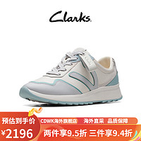 Clarks其乐纤动系列女鞋2023春季新款休闲小白鞋拼色运动板鞋女 蓝色/白色 261722154 35.5
